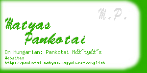 matyas pankotai business card
